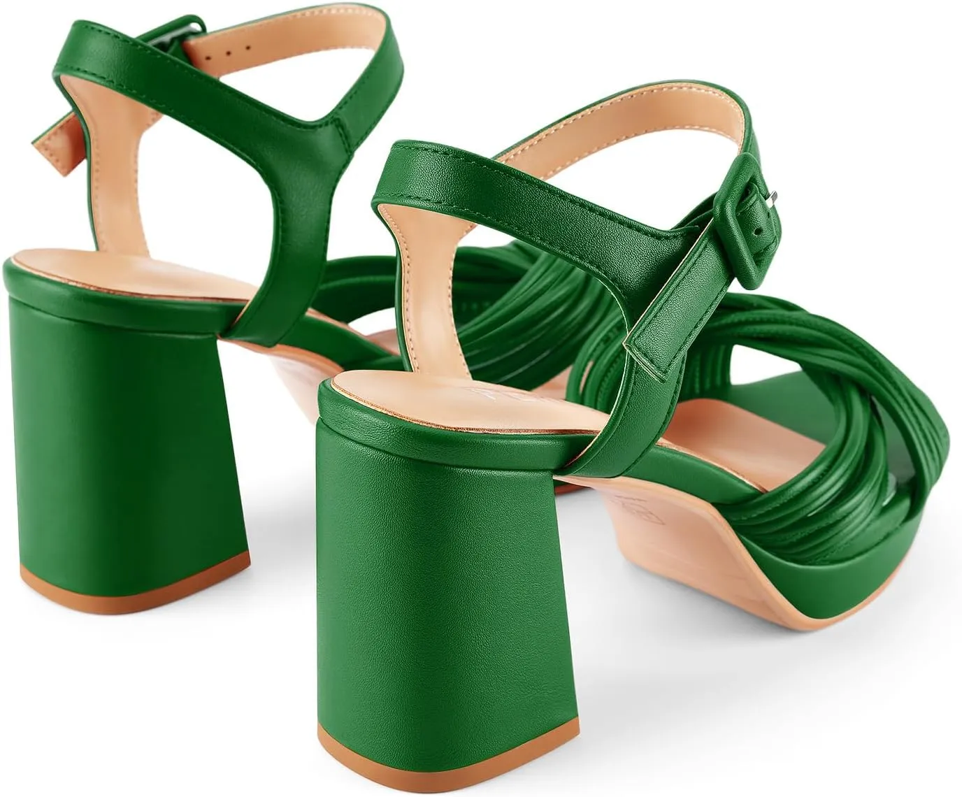 Women's Chunky Platform Heels Baby Pink Block Heeled Sandals Round Open Toe Comfy Bow Heels Slingback Sandal Wedding Party Shoes for Ladies Stylish Cute Summer