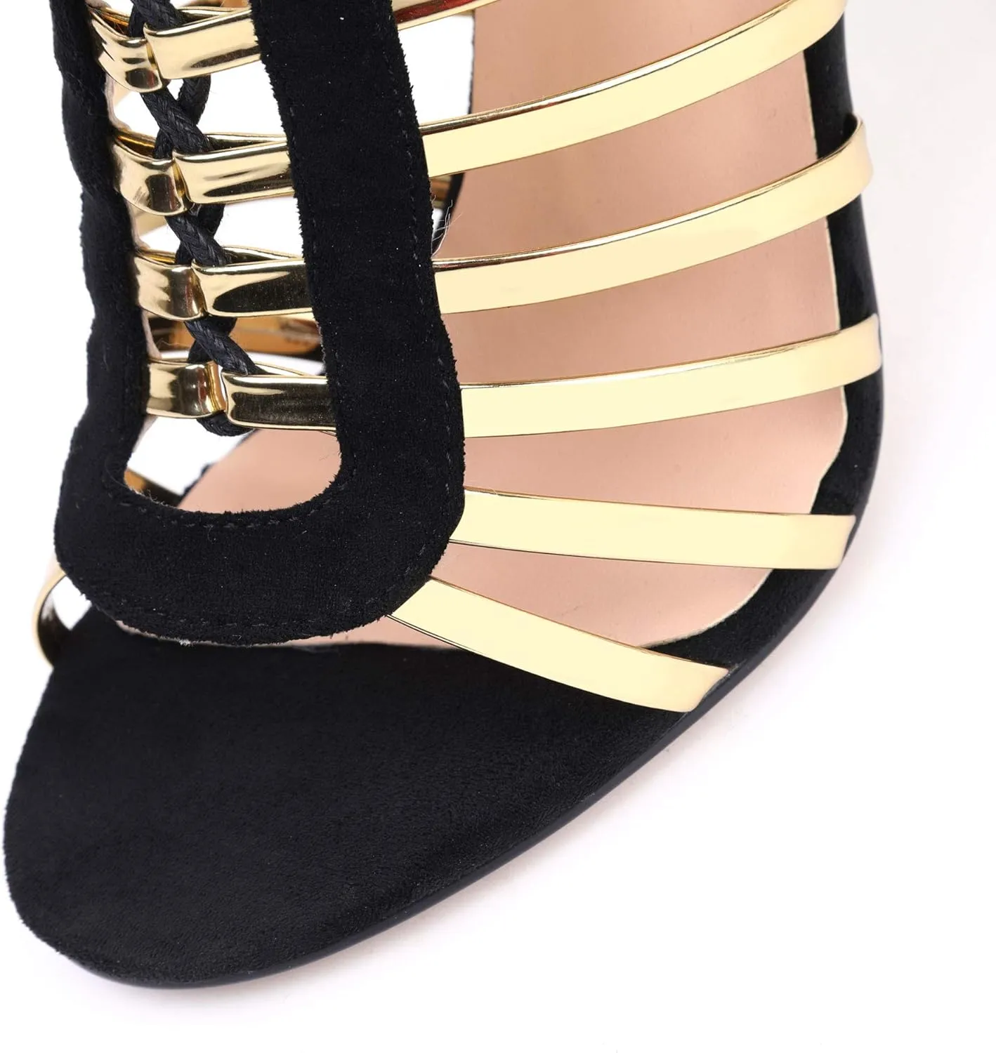 Women's Dress Sandals, Fashion High Heels, Fringed Lace-up Sandals Red Yellow
