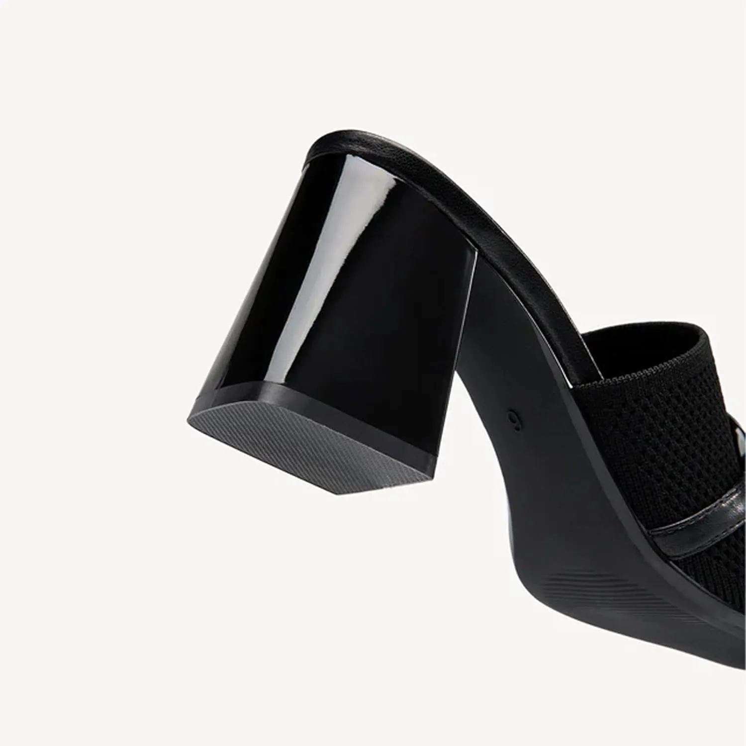 Women's Elegant Square Toe Chain Heeled Sandals Pump Shoes