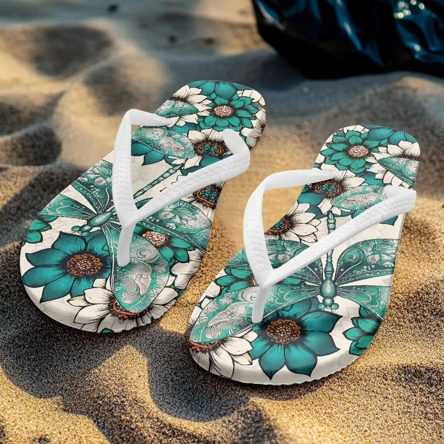 Womens Flip Flops Ladies Non Slip Sandals Lightweight Stylish Shower Shoes Yoga Mat for Summer