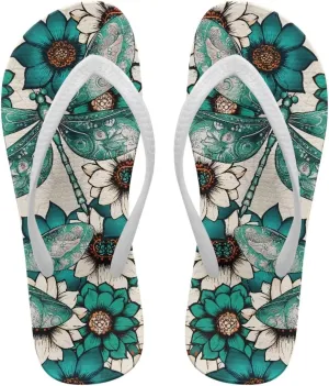 Womens Flip Flops Ladies Non Slip Sandals Lightweight Stylish Shower Shoes Yoga Mat for Summer