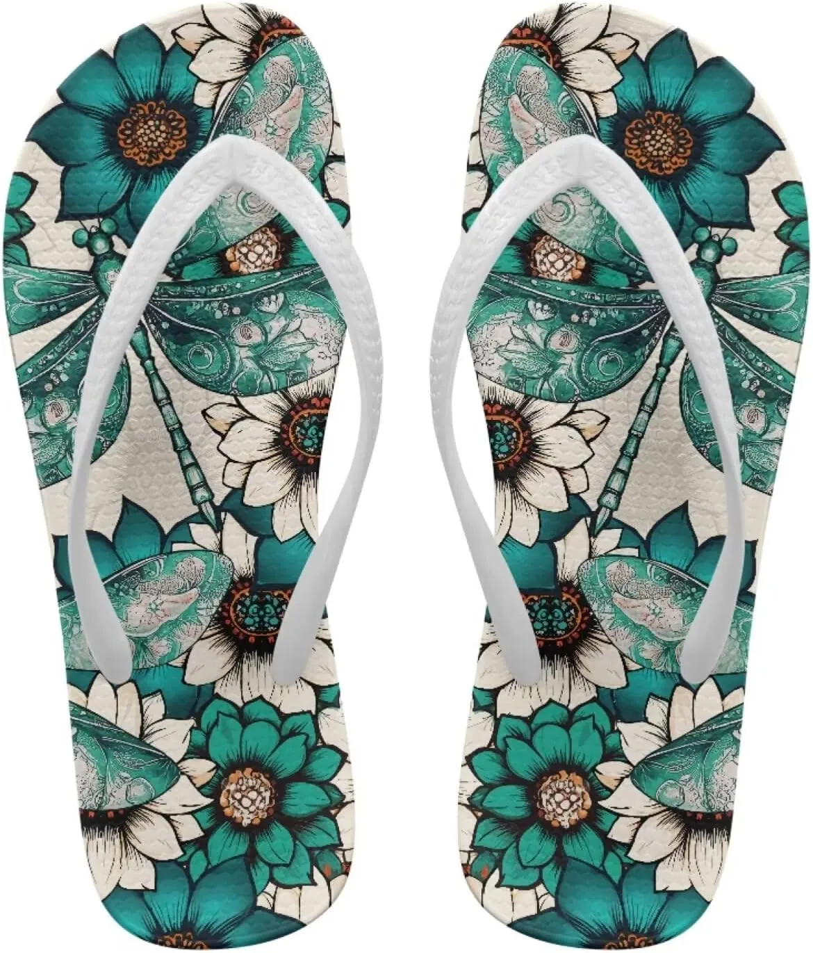 Womens Flip Flops Ladies Non Slip Sandals Lightweight Stylish Shower Shoes Yoga Mat for Summer