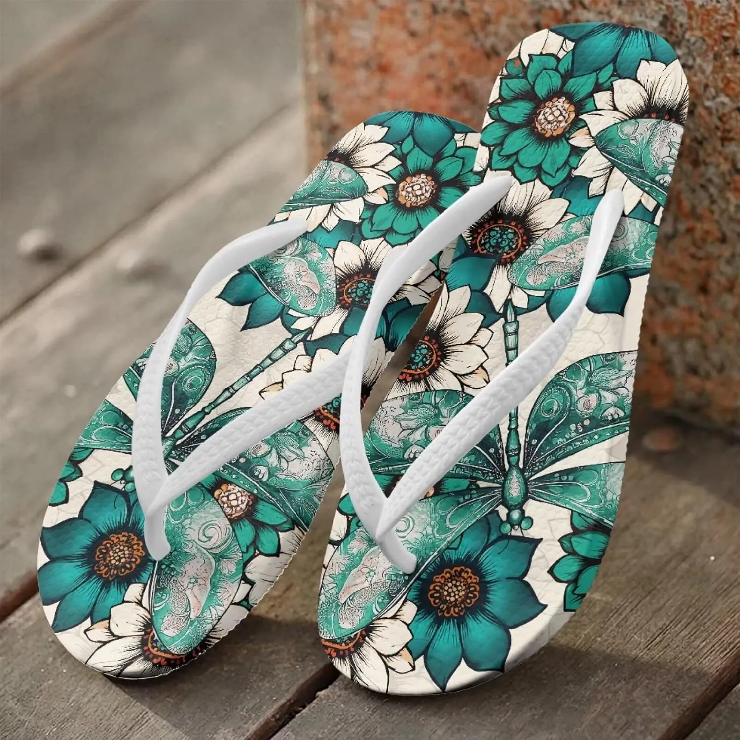 Womens Flip Flops Ladies Non Slip Sandals Lightweight Stylish Shower Shoes Yoga Mat for Summer