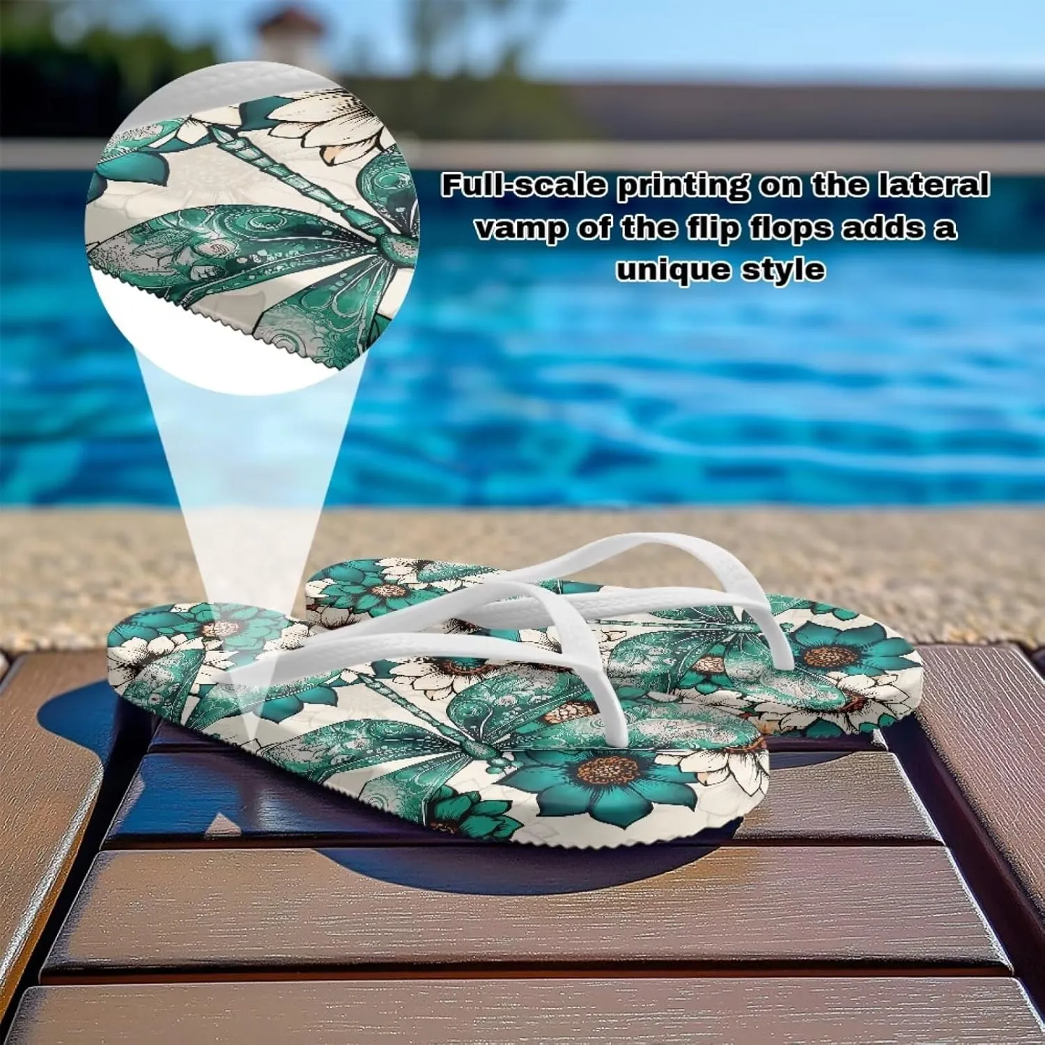 Womens Flip Flops Ladies Non Slip Sandals Lightweight Stylish Shower Shoes Yoga Mat for Summer
