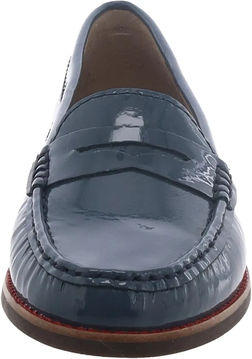 Womens Genuine Leather Comfort Slip on Penny Loafers