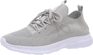 Women's Jogging Shoes Lightweight Lace Up Quick Dry Tennis Fashion Sneakers Arch Support Comfy Breathable Walking Shoes Slip On Zapatillas de Mujer for Running Workout Sports Gym