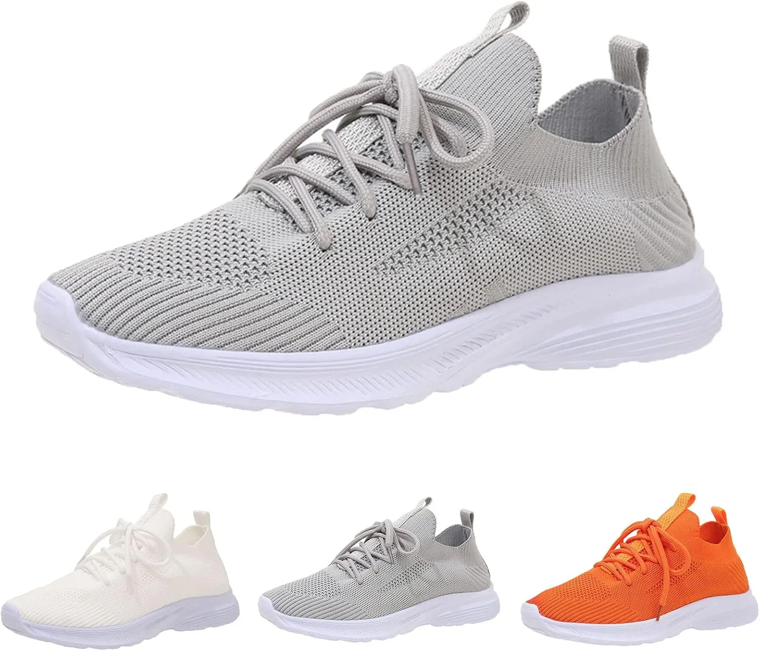 Women's Jogging Shoes Lightweight Lace Up Quick Dry Tennis Fashion Sneakers Arch Support Comfy Breathable Walking Shoes Slip On Zapatillas de Mujer for Running Workout Sports Gym