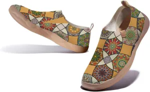 Women's Knitted Casual Loafers Art Painted Slip On Walking Shoes Lightweight Comfort Travel Sneakers