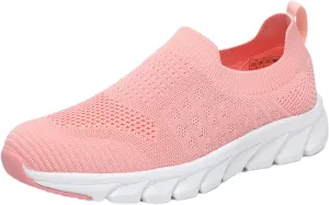 Womens Ladies Walking Running Shoes Slip On Lightweight Tennis Shoes Womens Casual Women's Casual Shoes Men's Fashion Sneakers Black Tennis Shoe Trainers Shoe