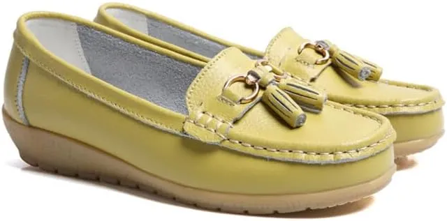 Women's Loafers Comfortable Lightweight Penny Loafers Casual Driving Flats Soft Moccasins Shoes Walking Travelling Leather Slip On Shoes