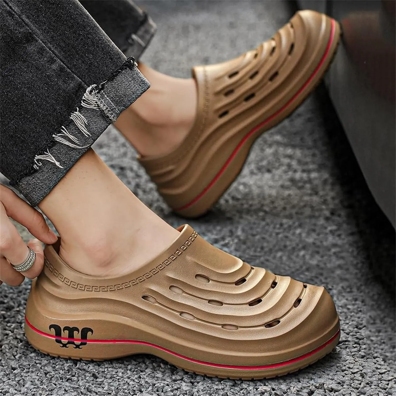 Womens Mens Garden Clogs Shoes,Armadillo Clogs,Non Slip Armadillo Chef Shoes,Nursing Kitchen Food Service Ideal Work Shoe,Outdoor Beach Slippers Orthopedic Arch Support Sandals