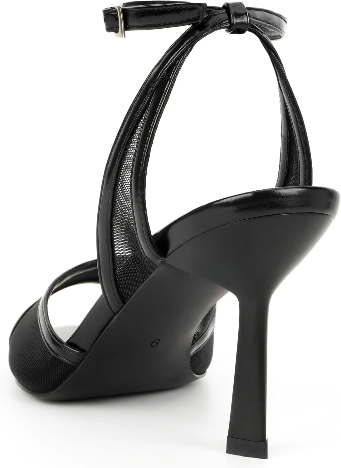 Women's Mesh High Heels Sandals Pointed Open Toe Ankle Buckle Strap Stiletto Heels Dress Wedding Shoes