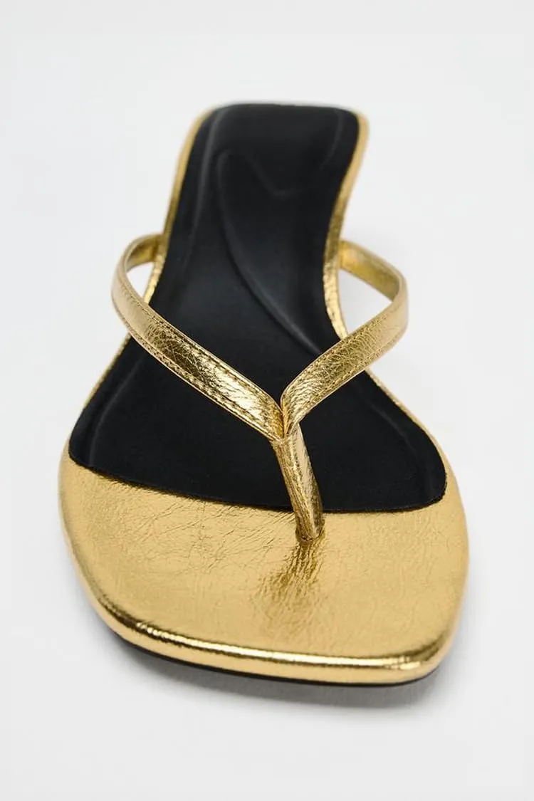 Women's Miami Kitten Heels Sandals Square Open Toe Thong Sandal Flip Flop Heels  Memory Foam Heeled Sandals for Women