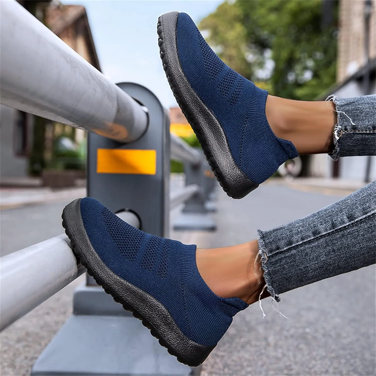 Womens Non Slip Work Shoes Slip On Water Resistant Tennis Shoes Men Mesh Ladies Casual Shoes High Top Sneakers Platform Tennis Shoe Loafers Shoe