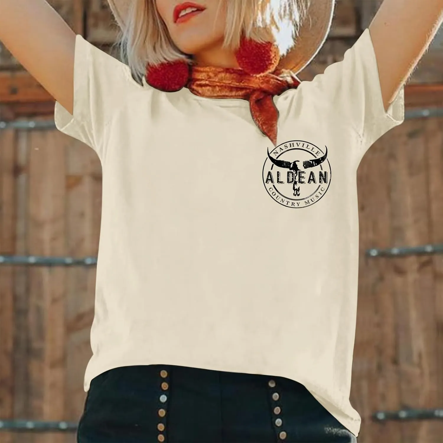 Womens Oversized Graphic Country Concert Tees Vintage Cowgirl Western Shirts Rock Band T Shirts Cotton Loose Fit