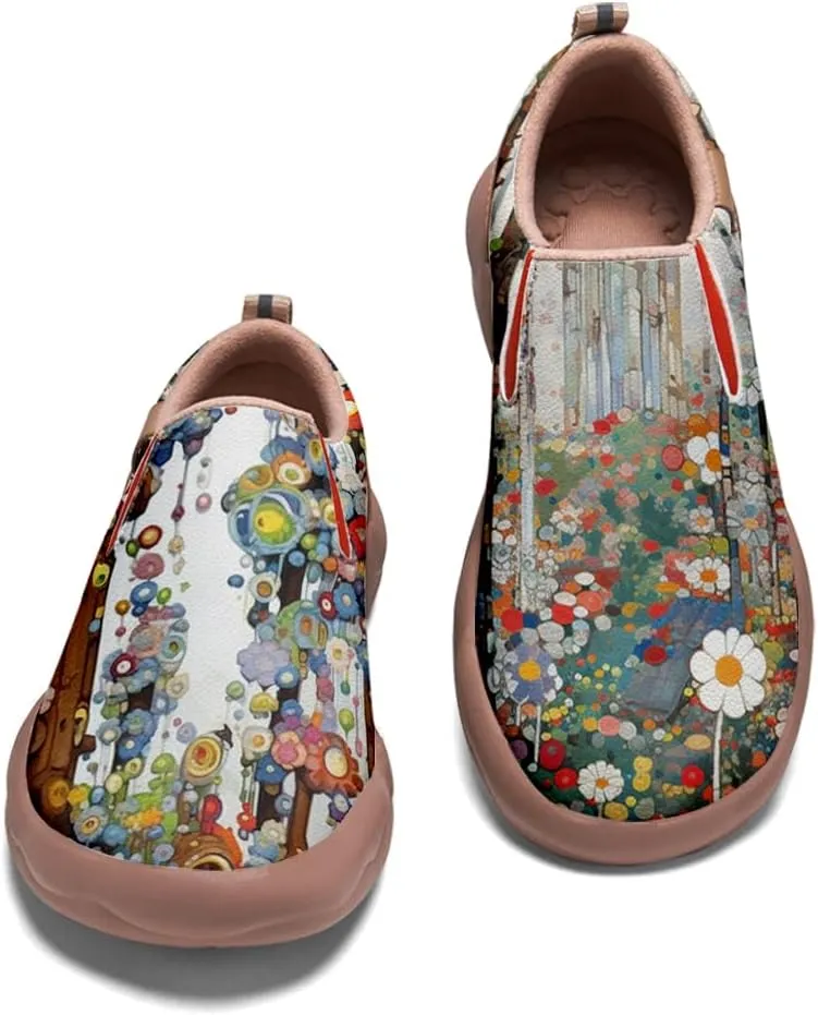 Women's Painted Travel Loafers Slip On Sneakers Casual Comfortable Walking Lightweight Nurse Shoes