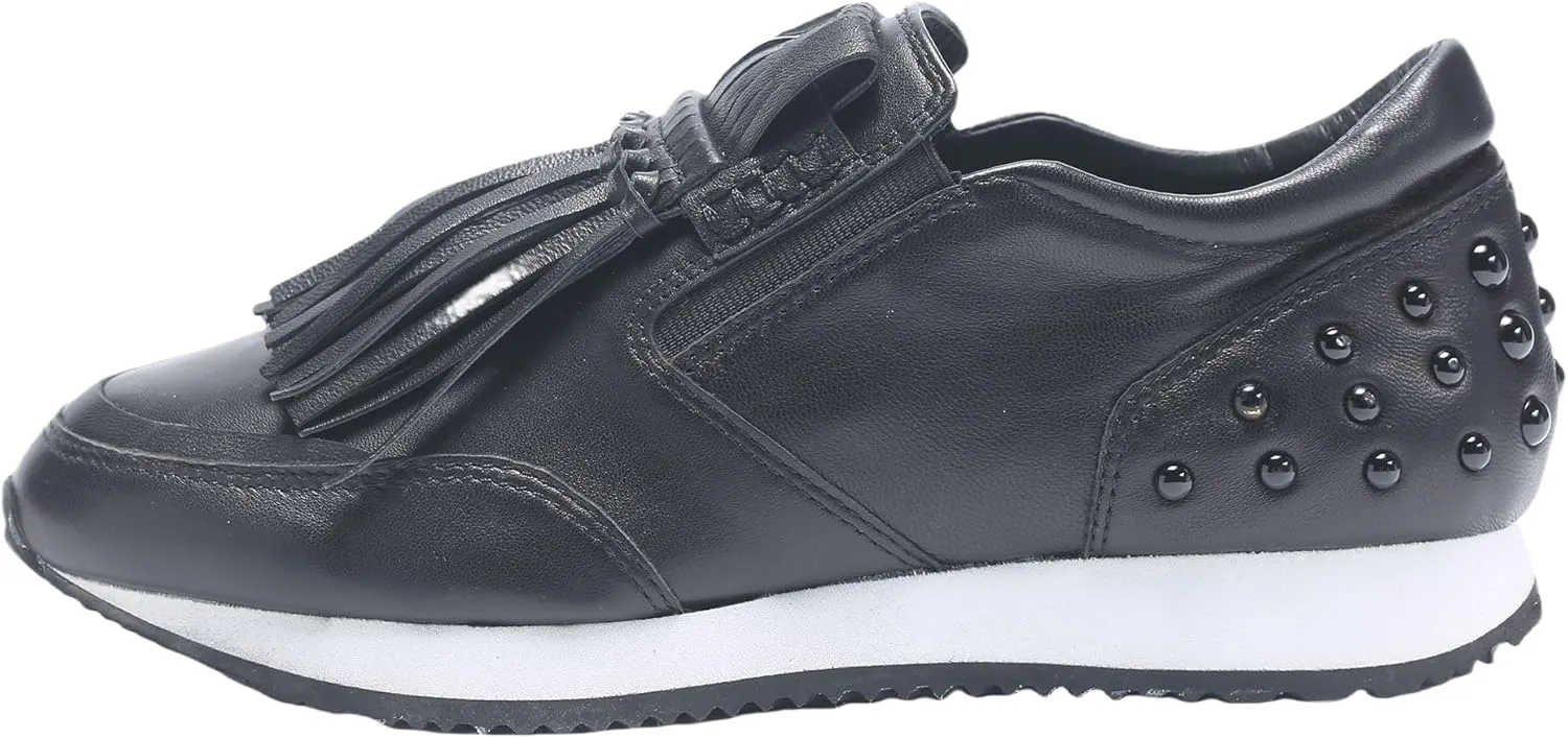 Women's Platform Sneakers Classic Vintage Tassels Round Toe Loafers Casual Slip On Walking Dressy Shoes