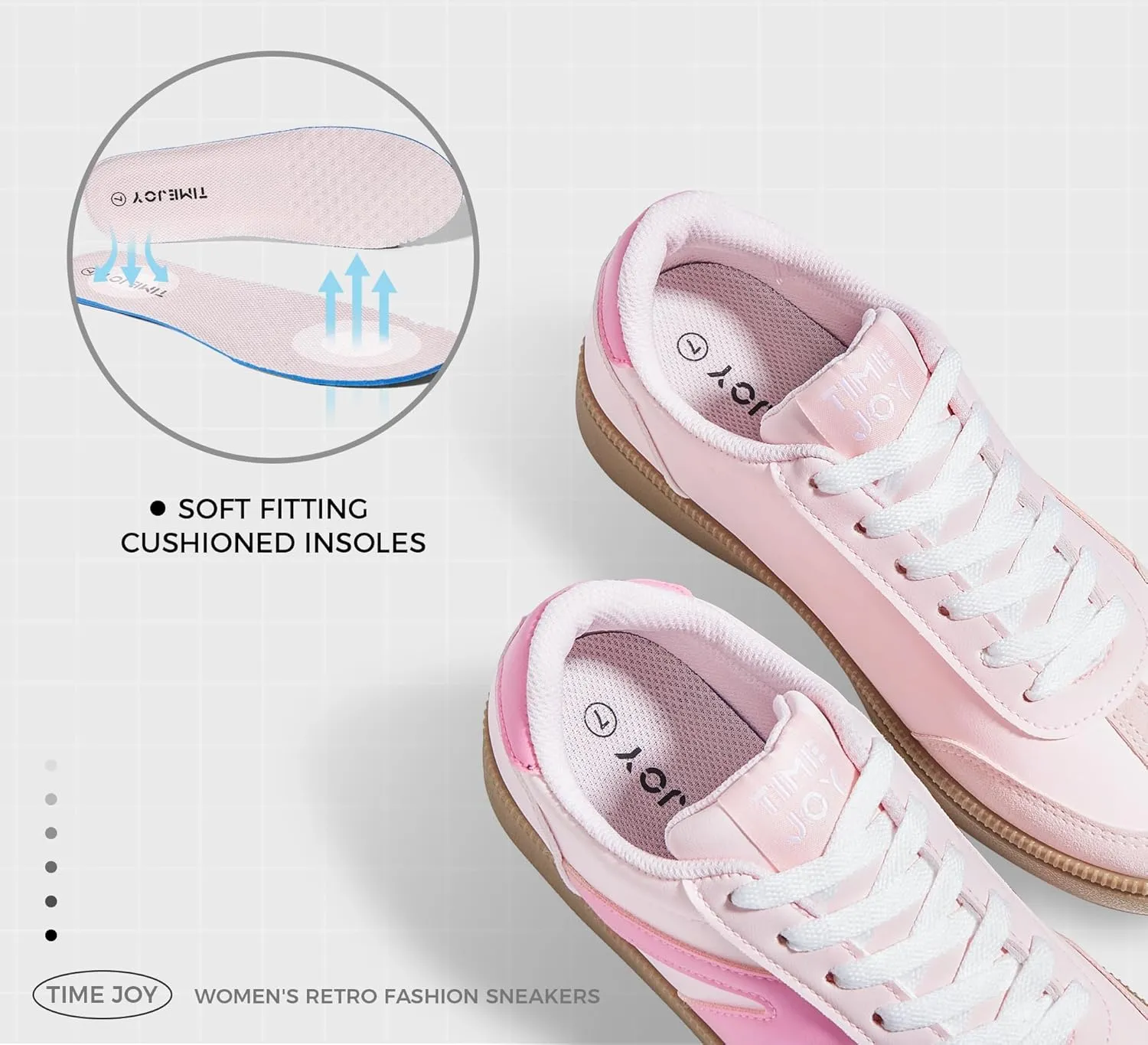 Women's Retro Sneakers Vintage Leather & Suede Patchwork Casual Shoes with Recyclable Material Insole Trendy Non-Slip Cushion for Streetwear & Daily Outfits