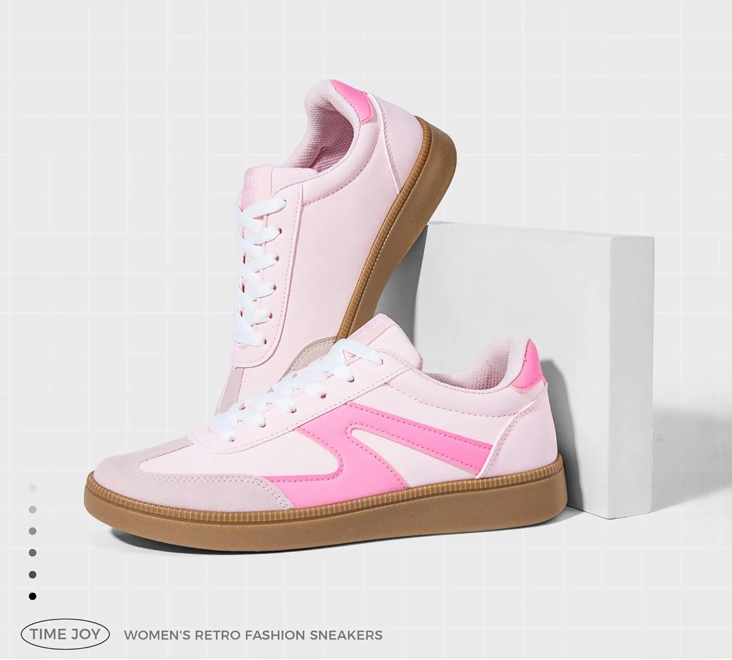 Women's Retro Sneakers Vintage Leather & Suede Patchwork Casual Shoes with Recyclable Material Insole Trendy Non-Slip Cushion for Streetwear & Daily Outfits