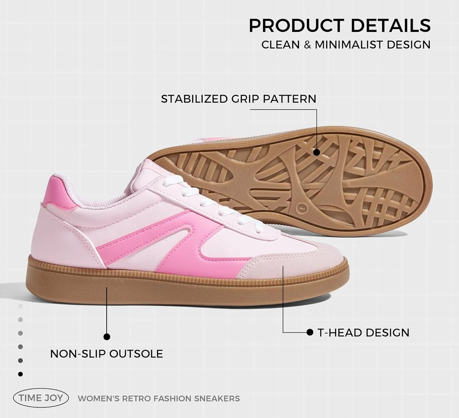 Women's Retro Sneakers Vintage Leather & Suede Patchwork Casual Shoes with Recyclable Material Insole Trendy Non-Slip Cushion for Streetwear & Daily Outfits