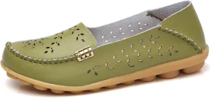 Women's Sandal Comfortable Loafers Casual Moccasins Wild Driving Flats Hole Soft-Soled Walking Shoes Women Slip On Cutout Breathable Shoes
