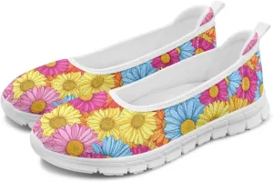 Women's Slip-On Sneakers Flying Mesh Casual Hiking Non-Slip Comfortable Workout Dress Shoes Walking Tennis Holiday Lightweight Sneakers Black US Size 6-11