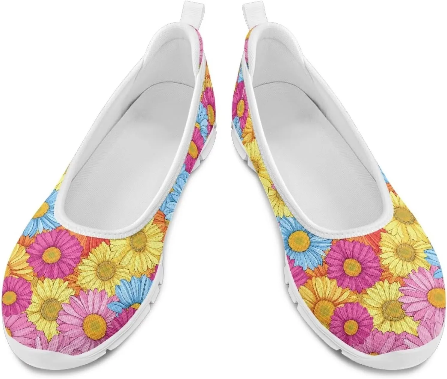 Women's Slip-On Sneakers Flying Mesh Casual Hiking Non-Slip Comfortable Workout Dress Shoes Walking Tennis Holiday Lightweight Sneakers Black US Size 6-11