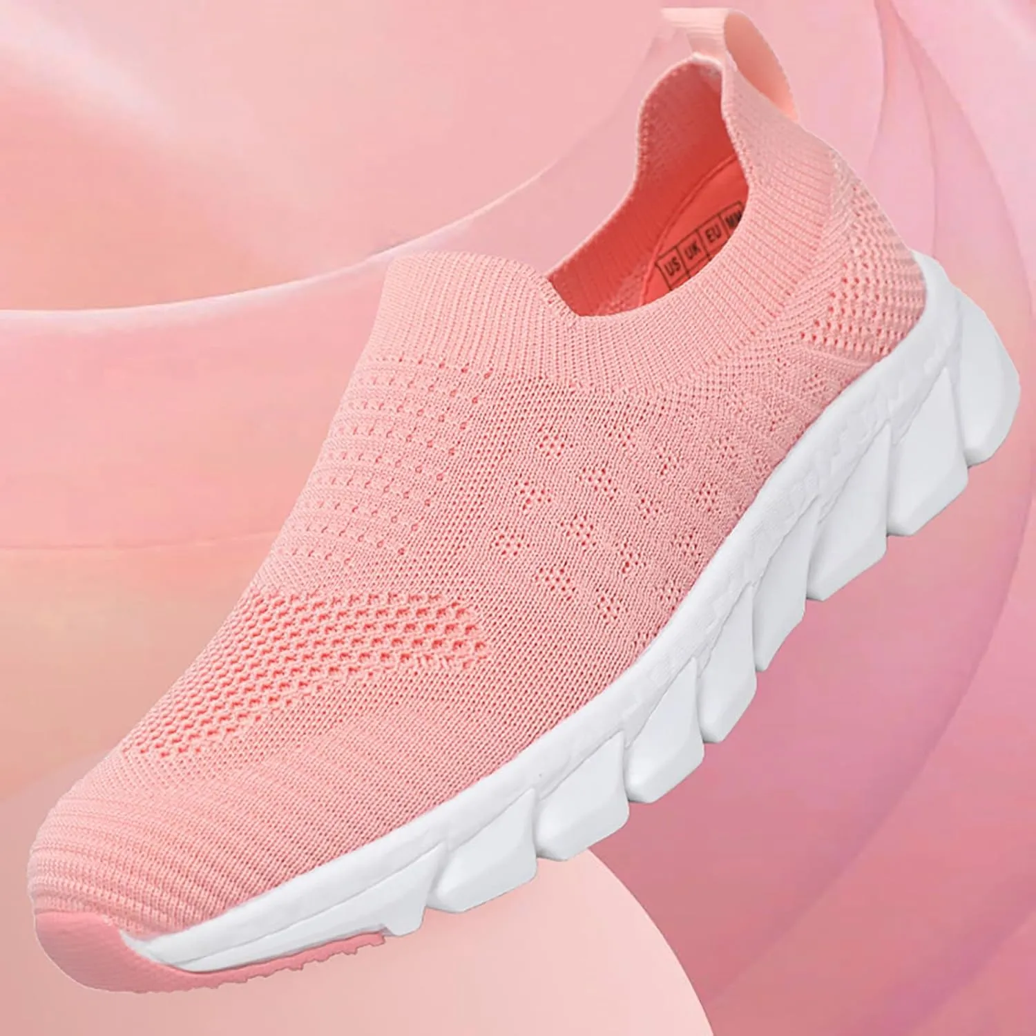 Women's Slip On Sneakers Lightweight Breathable Non Slip Work Shoes Women Walking Men's Casual Shoes Walking Sneakers White Tennis Shoe White Loafers