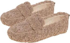 Women's Slippers Warm Faux Fur Slippers Cozy Indoor Outdoor Slip On Loafers Plush Curled Edge House Slippers (Brown,6)