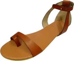 Women's Stylish Flat Sandals Elegant Clip Toe Sandal with Ankle Strap Retro Footwear for Comfortable Everyday Wear