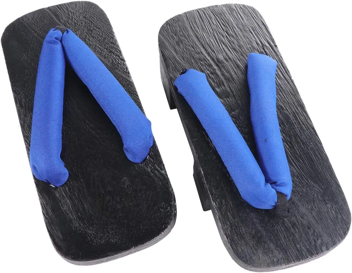Wooden Geta Sandals Clogs Women Flip Flops Stage Performance Geta Japanese Wooden Slippers Shoes Heel Height 5CM