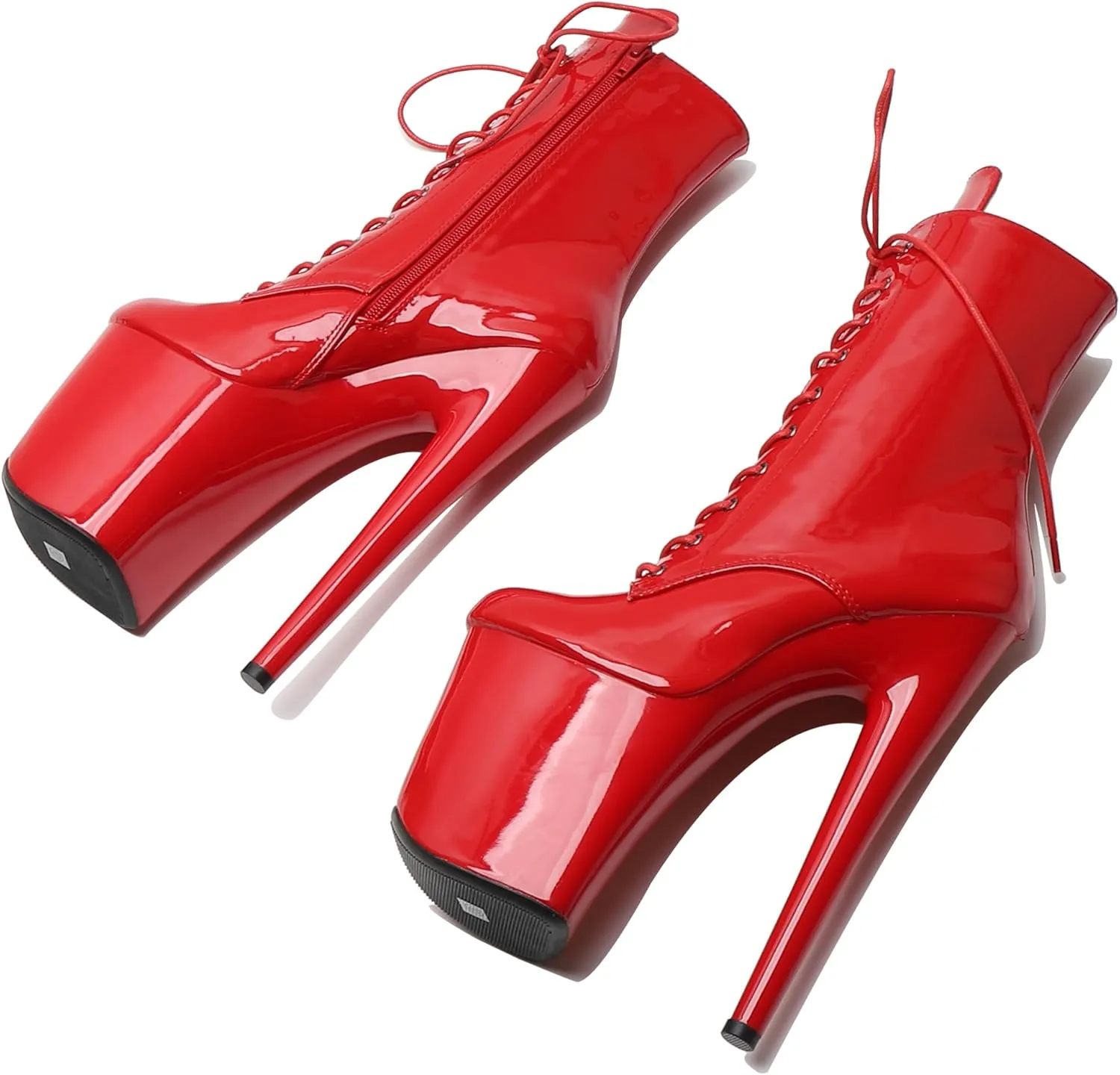 WUXIN H&P 8 Inch Pole Dance Boot Shoes, Exotic Stiletto Platform Heels