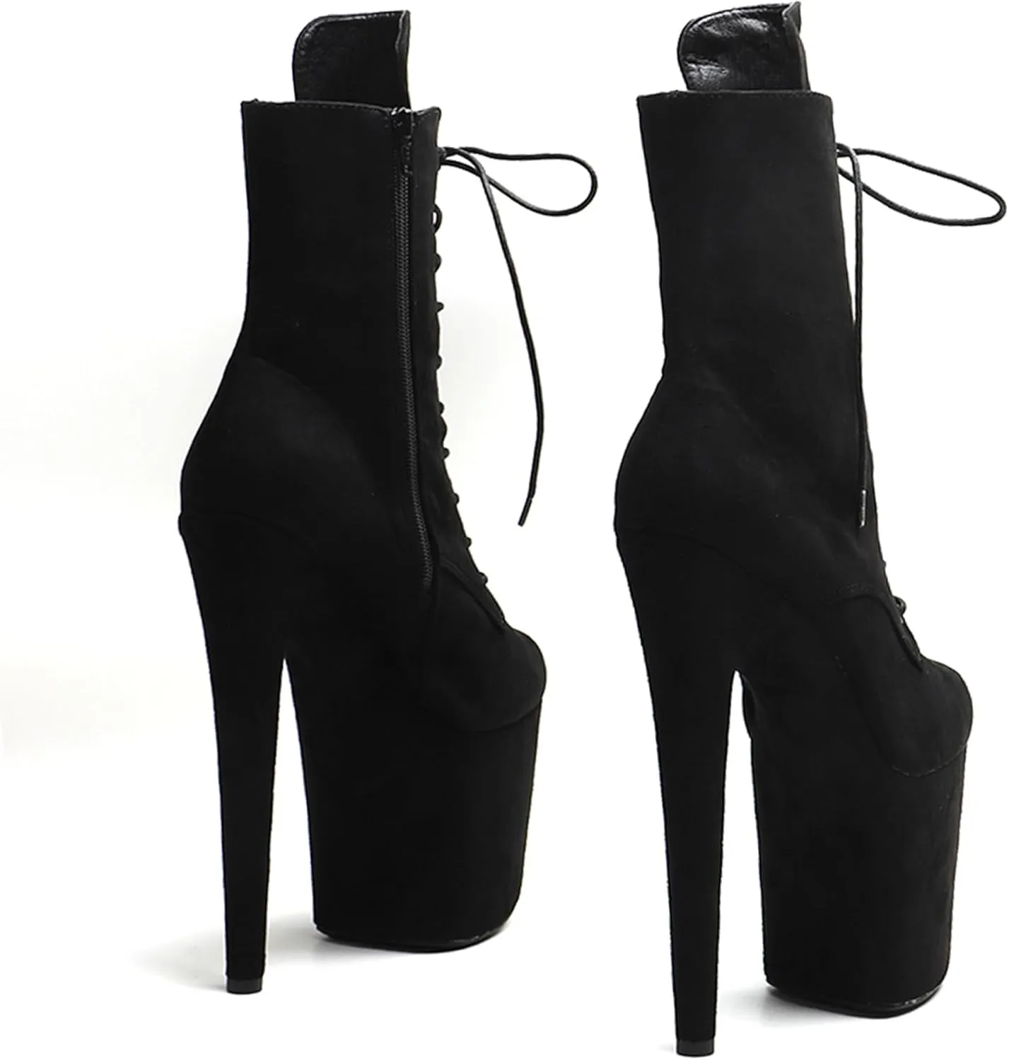 WUXIN H&P 8 Inch Pole Dance Boot Shoes, Exotic Stiletto Platform Heels