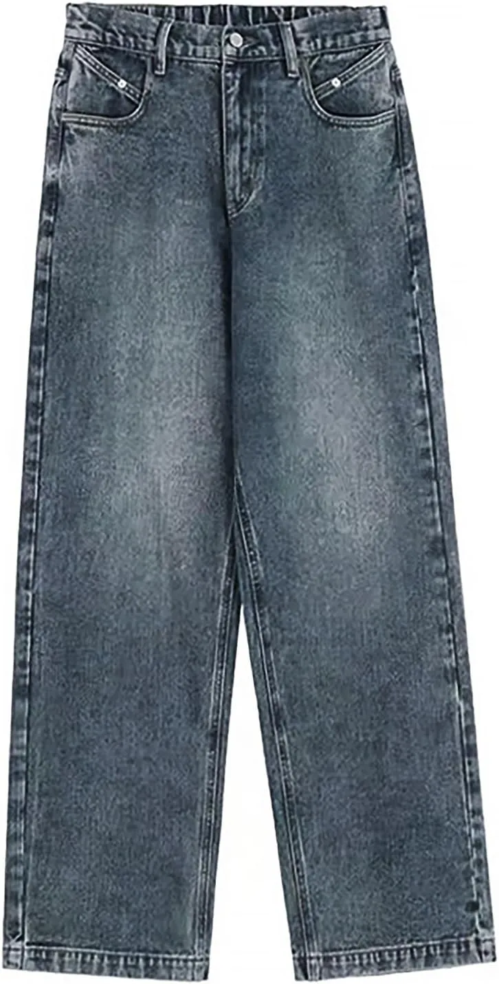 Xineicy Women's Jeans Wide Leg Baggy Jeans Low Waist Y2K Loose Boyfriends Denim Pants Vintage Streetwear