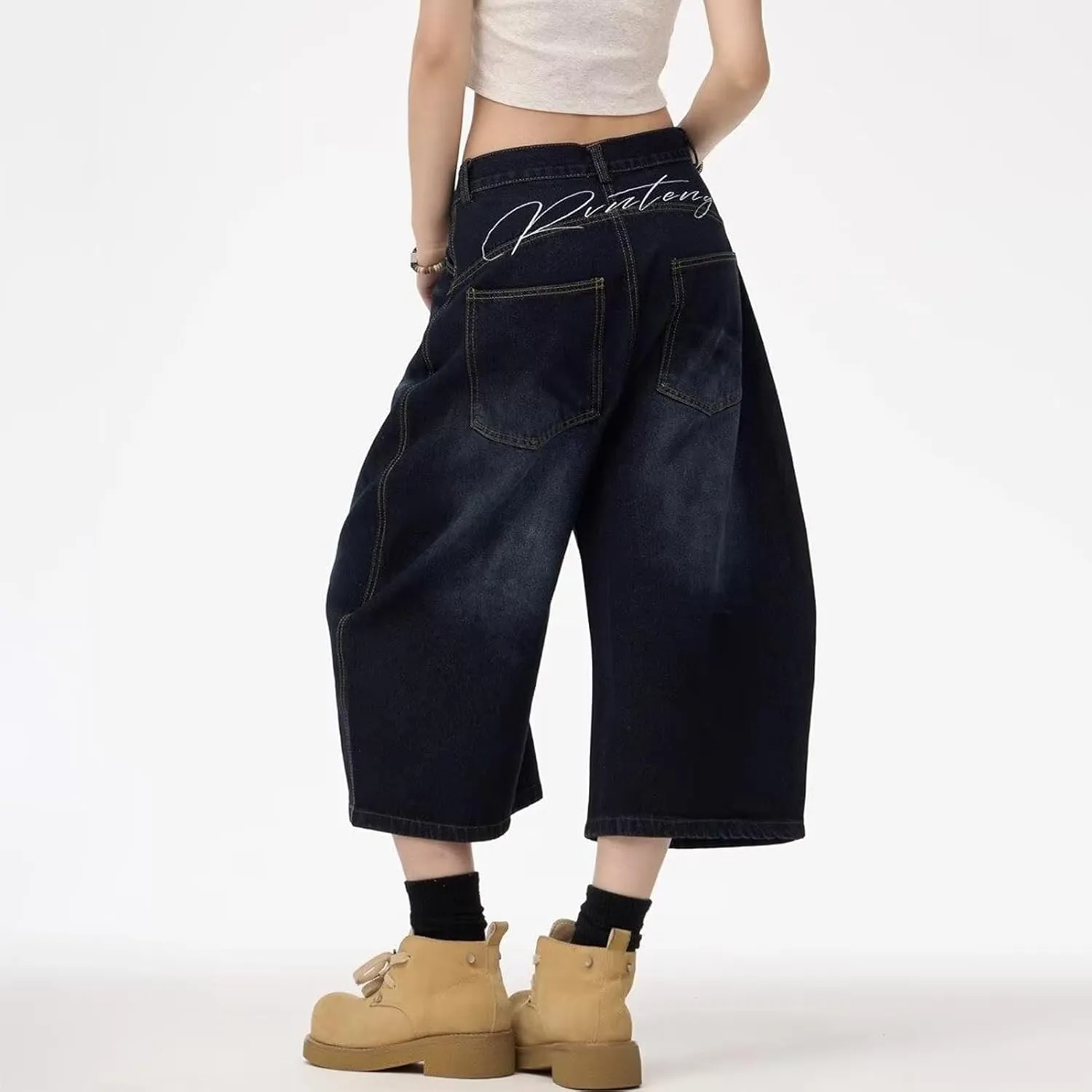 Y2k Baggy Jean Shorts Jorts Y2k Hip Hop Shorts Skater Jeans Grunge Jorts Aesthetic Pants