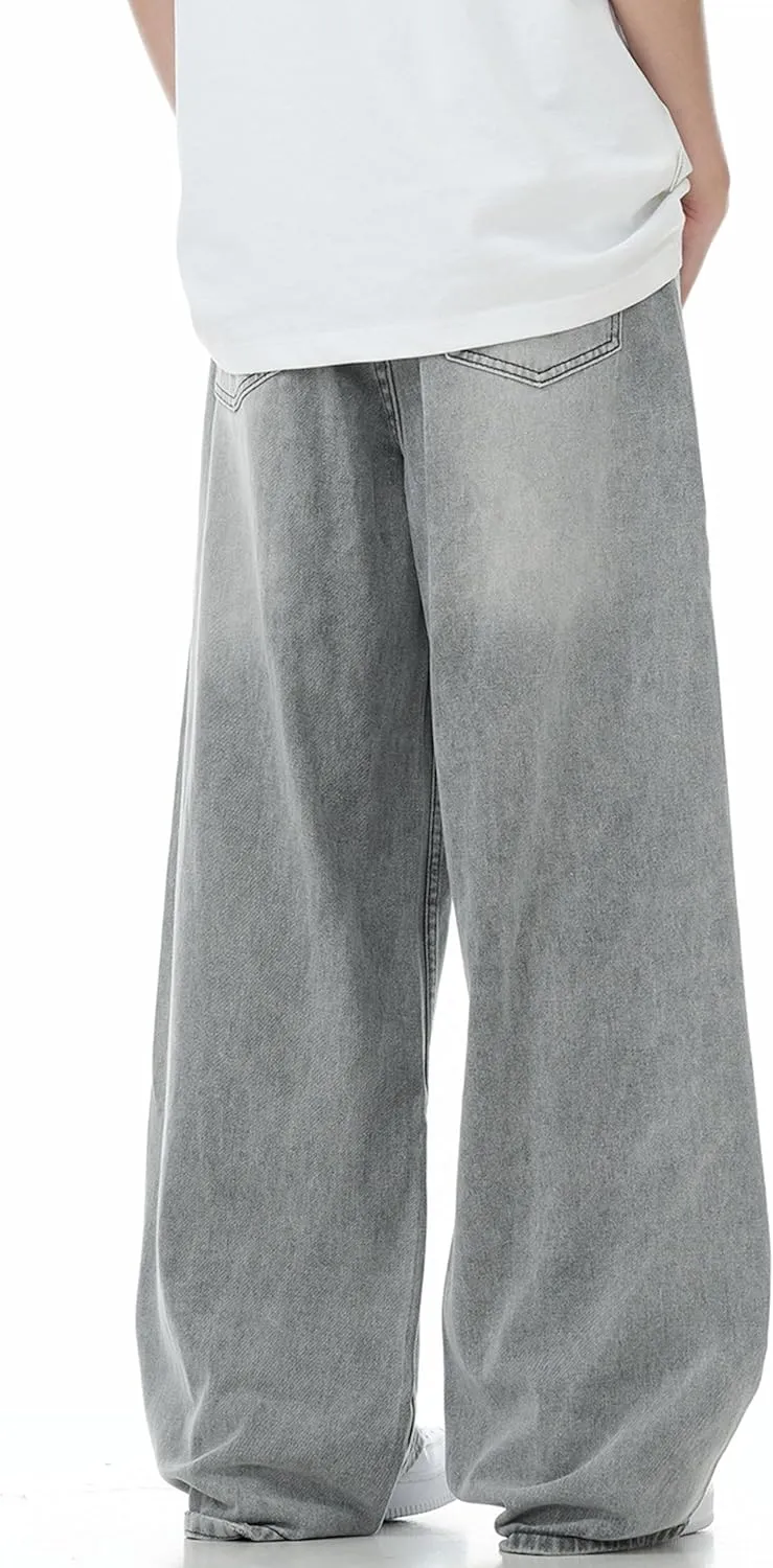 Y2K Baggy Jeans Men Women Hip Hop Skater Jeans Vintage Dance Skateboard Pants Straight Leg Denim Jeans