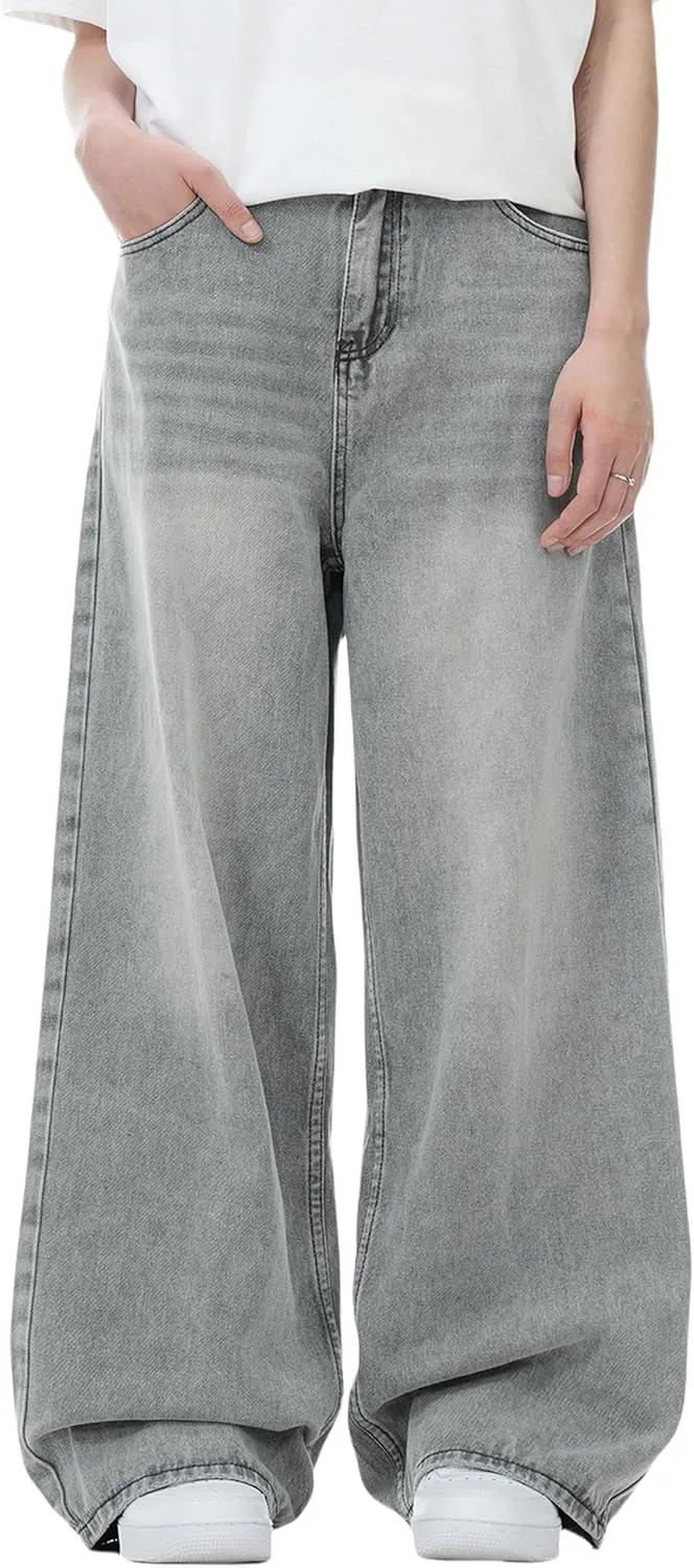 Y2K Baggy Jeans Men Women Hip Hop Skater Jeans Vintage Dance Skateboard Pants Straight Leg Denim Jeans