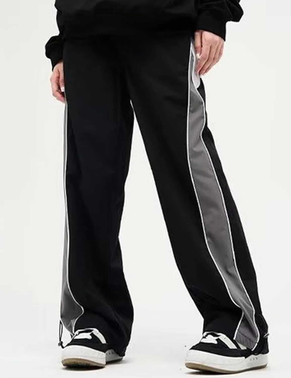 Y2k Pants Men Block Color Sweatpants Hip Hop Streetwear Pants Baggy Wide Leg Sweatpants Jogger Pants