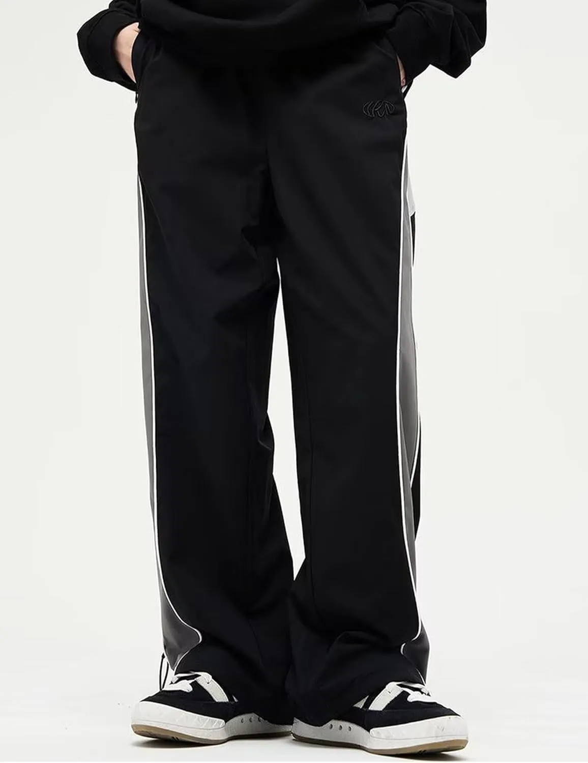 Y2k Pants Men Block Color Sweatpants Hip Hop Streetwear Pants Baggy Wide Leg Sweatpants Jogger Pants