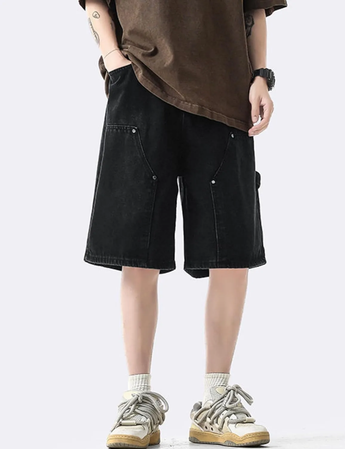 Y2k Shorts Baggy Jean Shorts Skater Jeans Hip Hop Shorts Jorts Y2k Grunge Shorts