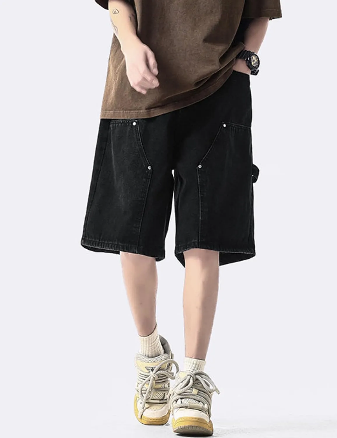 Y2k Shorts Baggy Jean Shorts Skater Jeans Hip Hop Shorts Jorts Y2k Grunge Shorts