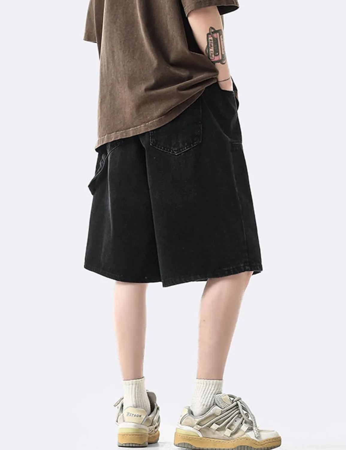 Y2k Shorts Baggy Jean Shorts Skater Jeans Hip Hop Shorts Jorts Y2k Grunge Shorts