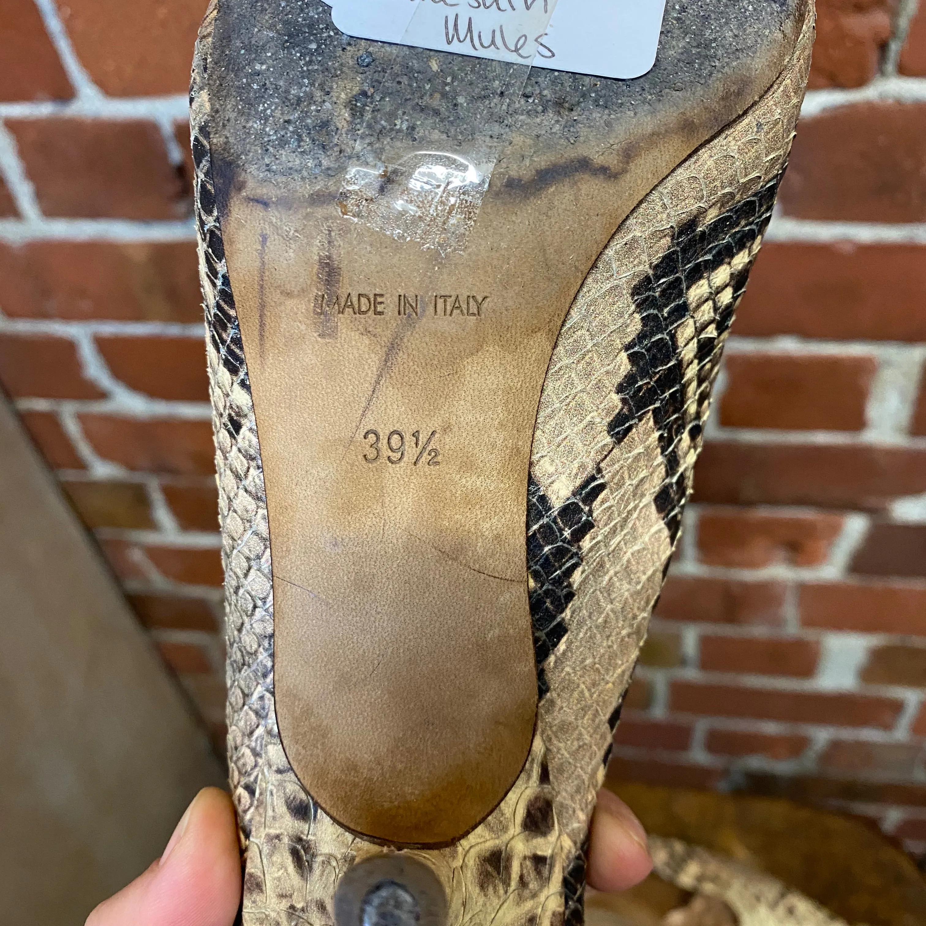 YEEZY snakeskin Season 6 mules