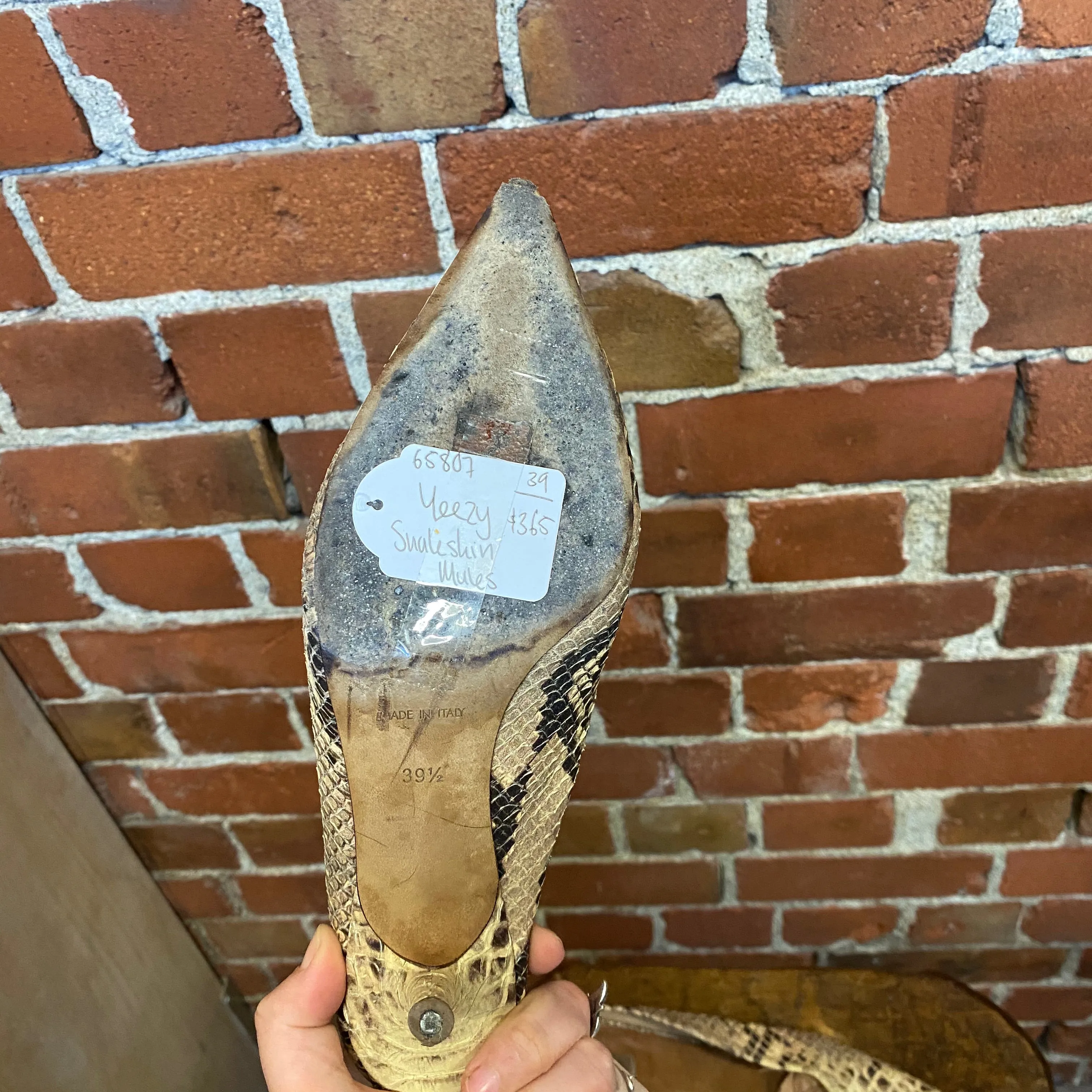 YEEZY snakeskin Season 6 mules