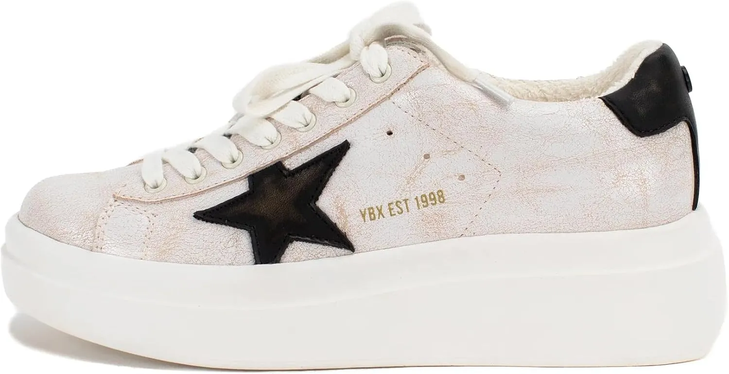 Yellow Box Women's Elonna Casual Sneaker, Lace Up Active Sneakers, Casual Athletic Fashion