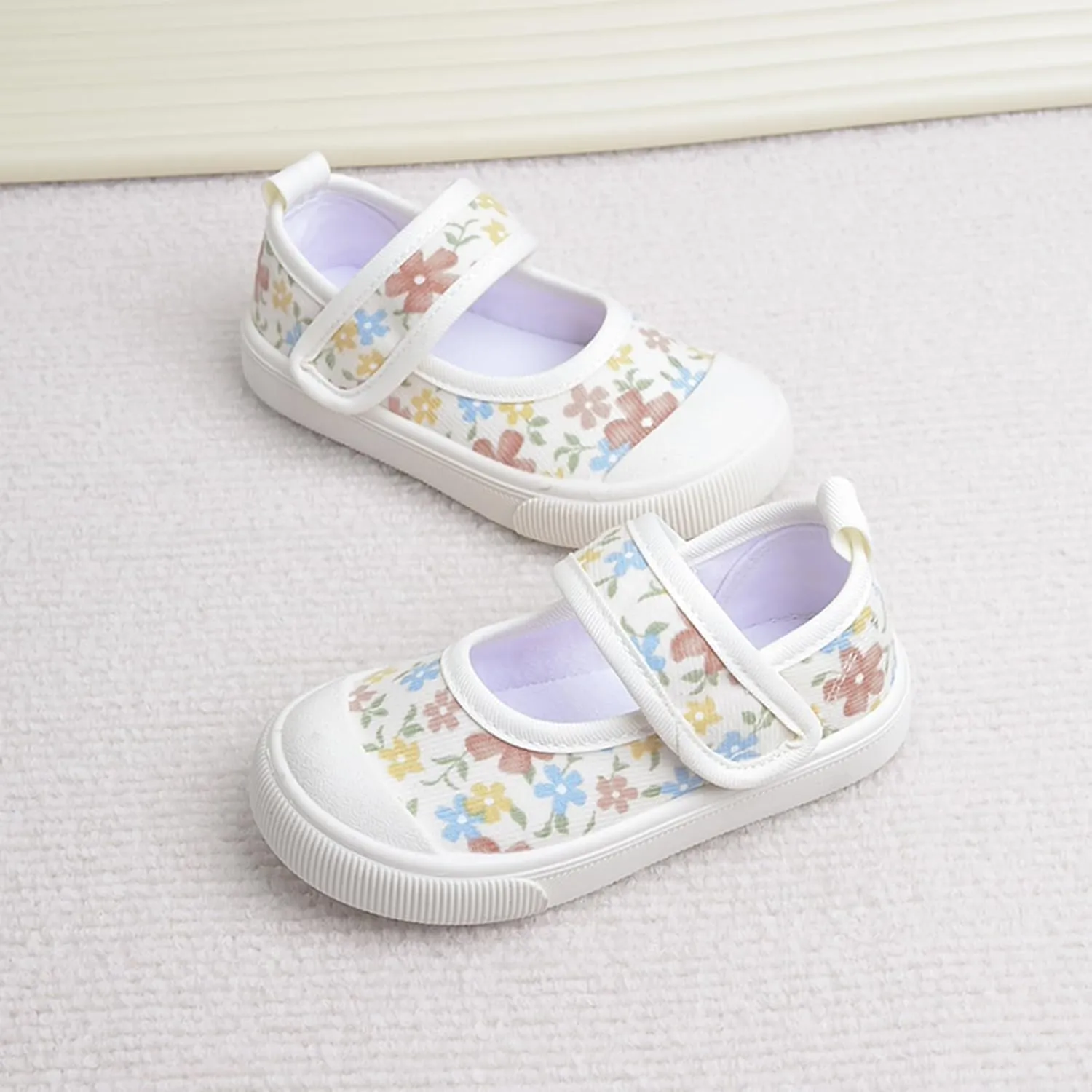 YIBLBOX Girl Canvas Sneakers Toddler Girl Mary Jane Flats Casual School Uniform Loafers Dress Shoe
