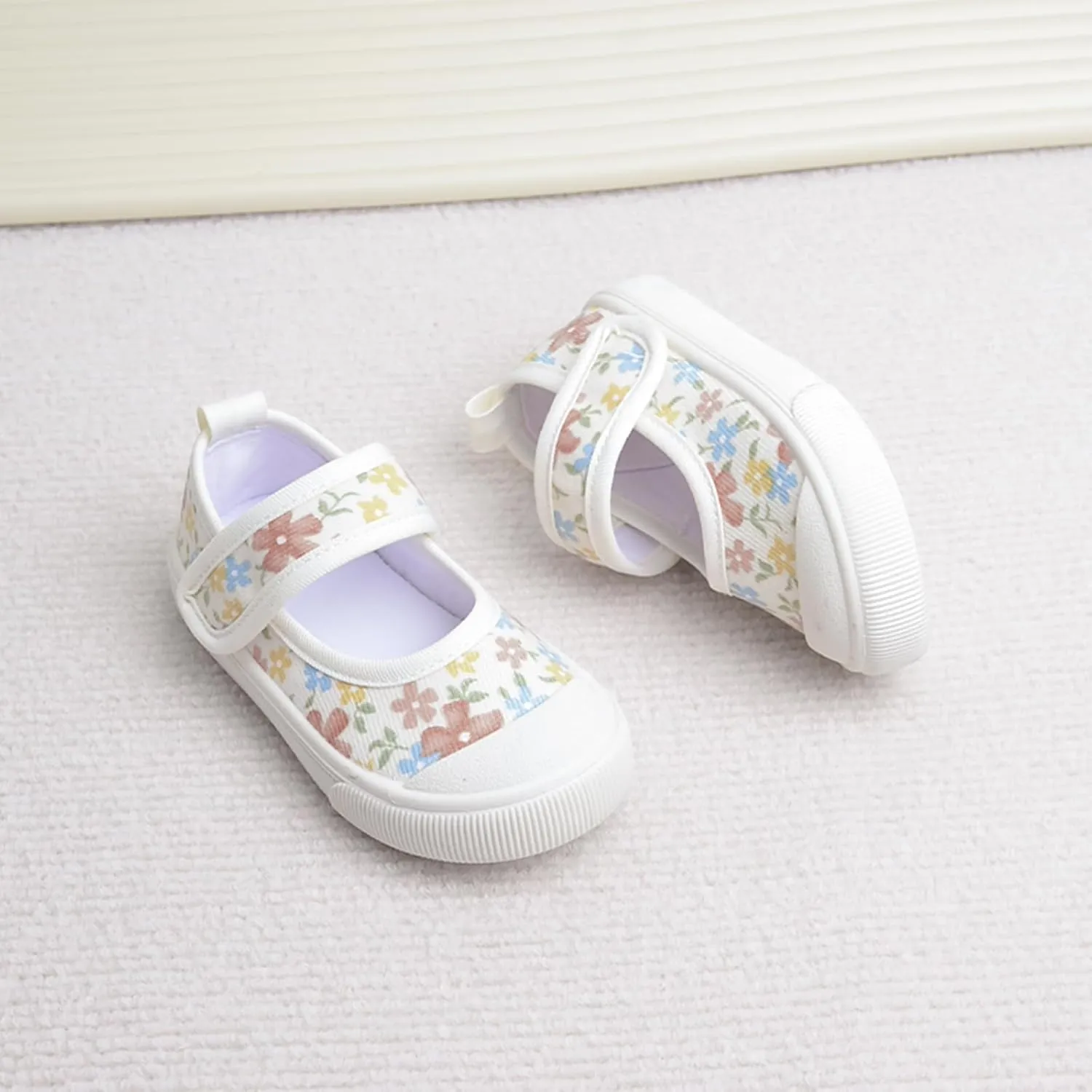 YIBLBOX Girl Canvas Sneakers Toddler Girl Mary Jane Flats Casual School Uniform Loafers Dress Shoe