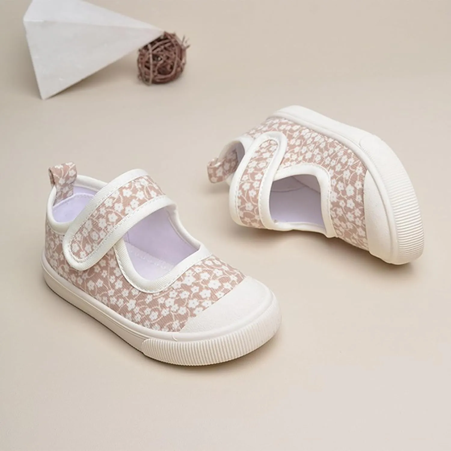 YIBLBOX Girl Canvas Sneakers Toddler Girl Mary Jane Flats Casual School Uniform Loafers Dress Shoe