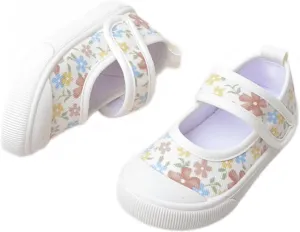 YIBLBOX Girl Canvas Sneakers Toddler Girl Mary Jane Flats Casual School Uniform Loafers Dress Shoe