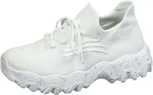 ZSpzx 2025 Summer Lace Up Low Top Slip On Sneakers, Women's Comfortable Breathable Knitted Sneakers, Casual Walking Shoes for Women,Lightweight Mesh Running Shoes,Women's Mesh Orthopedic Sneakers